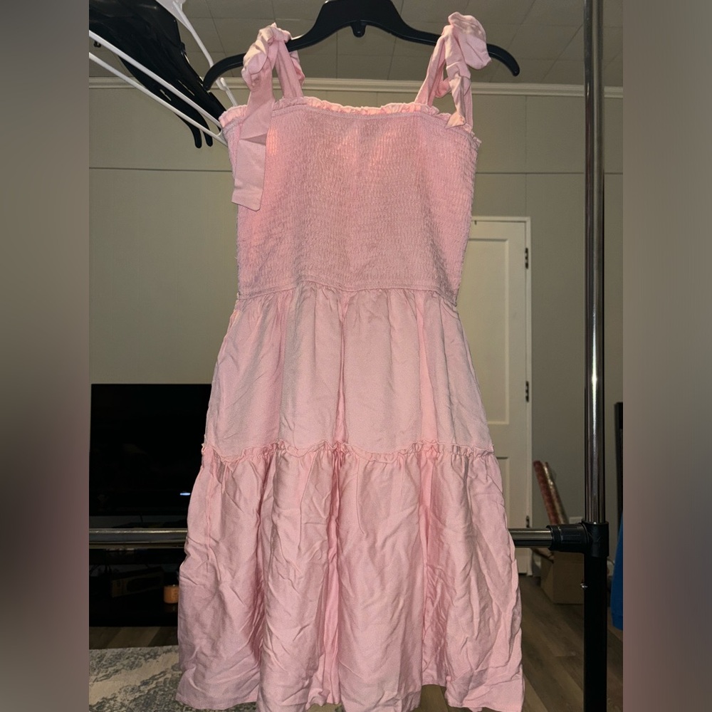 Never worn ZESICA Spaghetti Strap Square Neck Ruffle A Line Swing Mini Dress